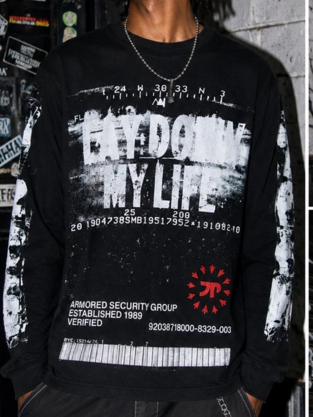 JPEGMAFIA I Lay Down My Life For You Tour Long Sleeve Shirt Black Size S